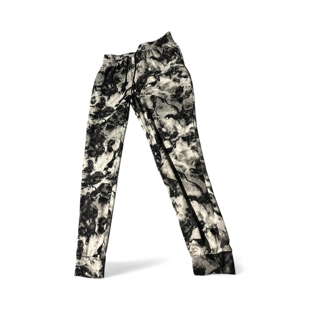 Black and White Abstract Print Pants